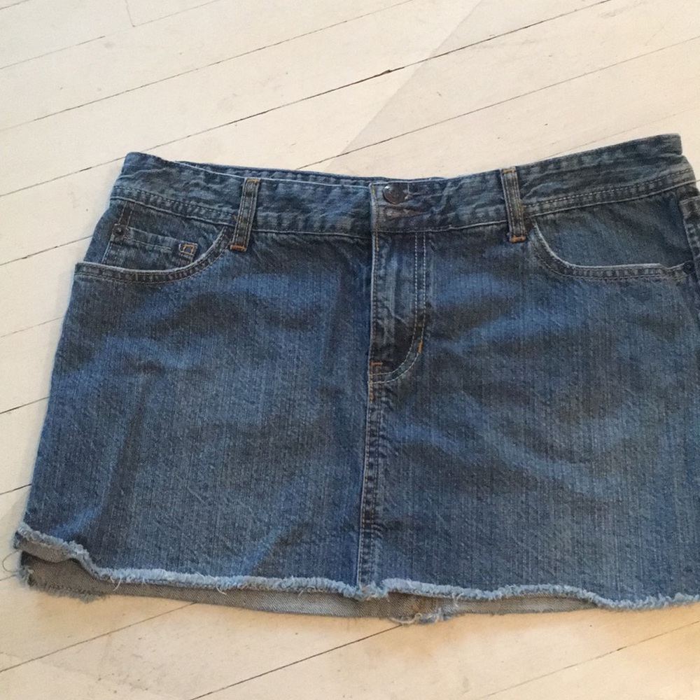 Denim mini skirt